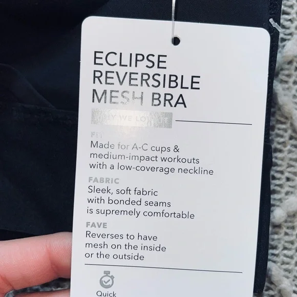 NWT Reversible Athleta Bra Black XS Neutral Sports Bra Wire-free Wireless